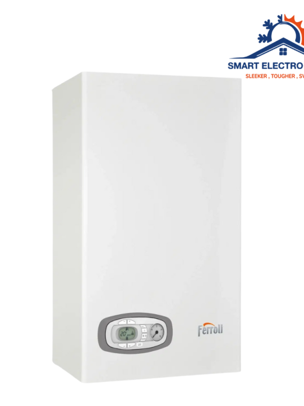 Chaudière à gaz FERROLI DIVATECH 24 kW, solution de chauffage performante avec livraison gratuite et installation en option au Maroc.
