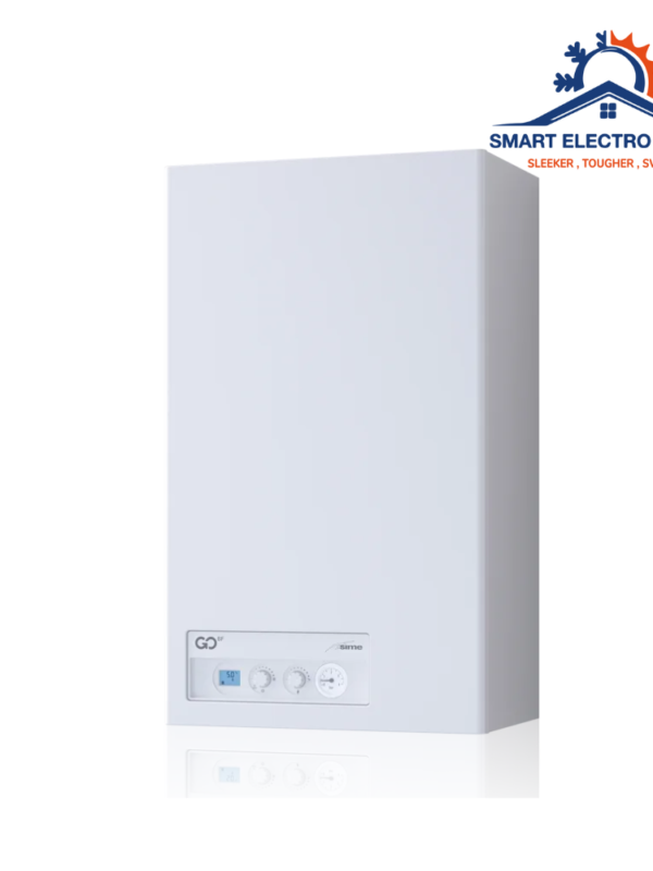 Chaudière à gaz SIM GO 30 kW BF, chauffe rapide et sécurisée, avec installation en option et livraison gratuite au Maroc.