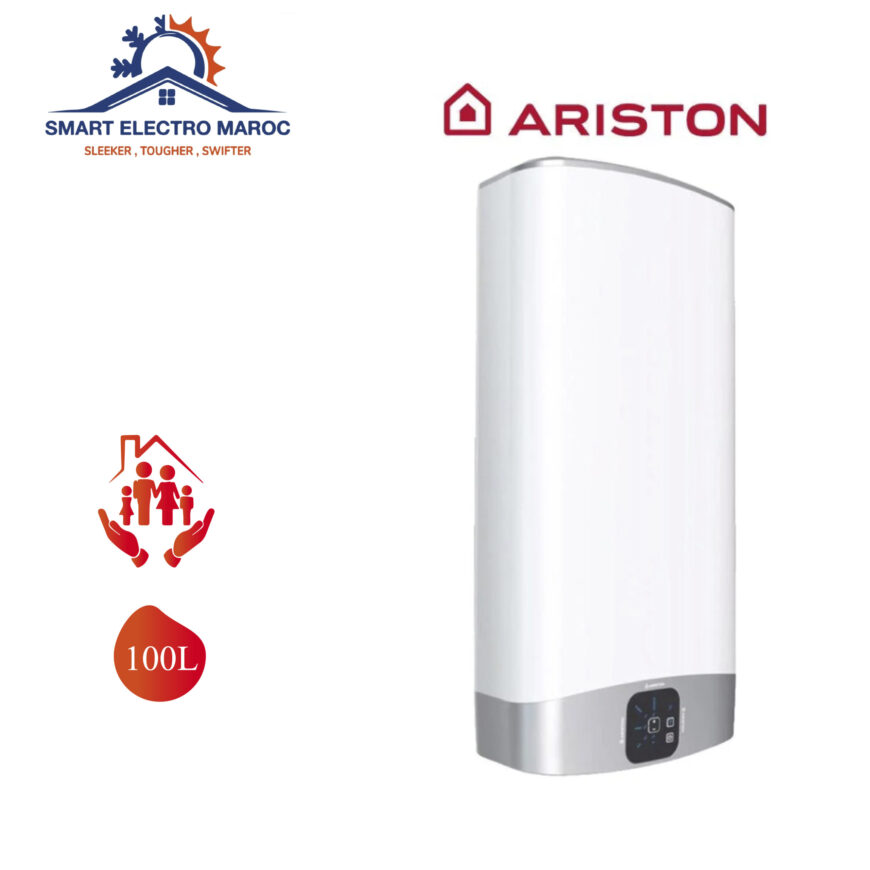 Chauffe-eau Électrique Ariston 100 L Velis Evo, performant et économique, avec installation en option et livraison gratuite au Maroc.