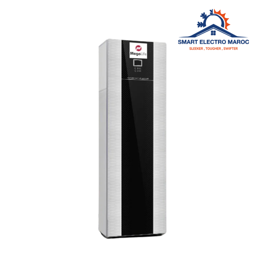 Chauffe-eau thermodynamique Mégalife 150L, solution économique et écologique avec livraison gratuite et installation en option au Maroc.