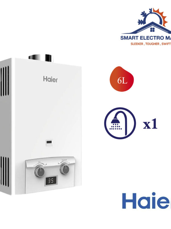 Chauffe-eau à gaz Haier 6L – Performance optimale et économies d’énergie.