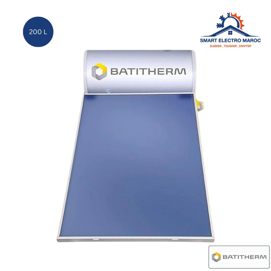 Chauffe-solaire Batitherm 200 L, écologique et performant, avec installation en option et livraison gratuite au Maroc.