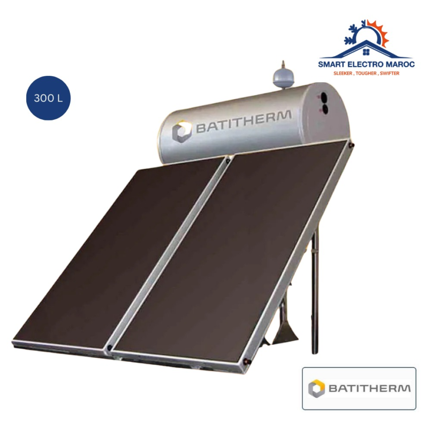 Chauffe-solaire Batitherm 300 L, performant et écologique, avec installation en option et livraison gratuite au Maroc.