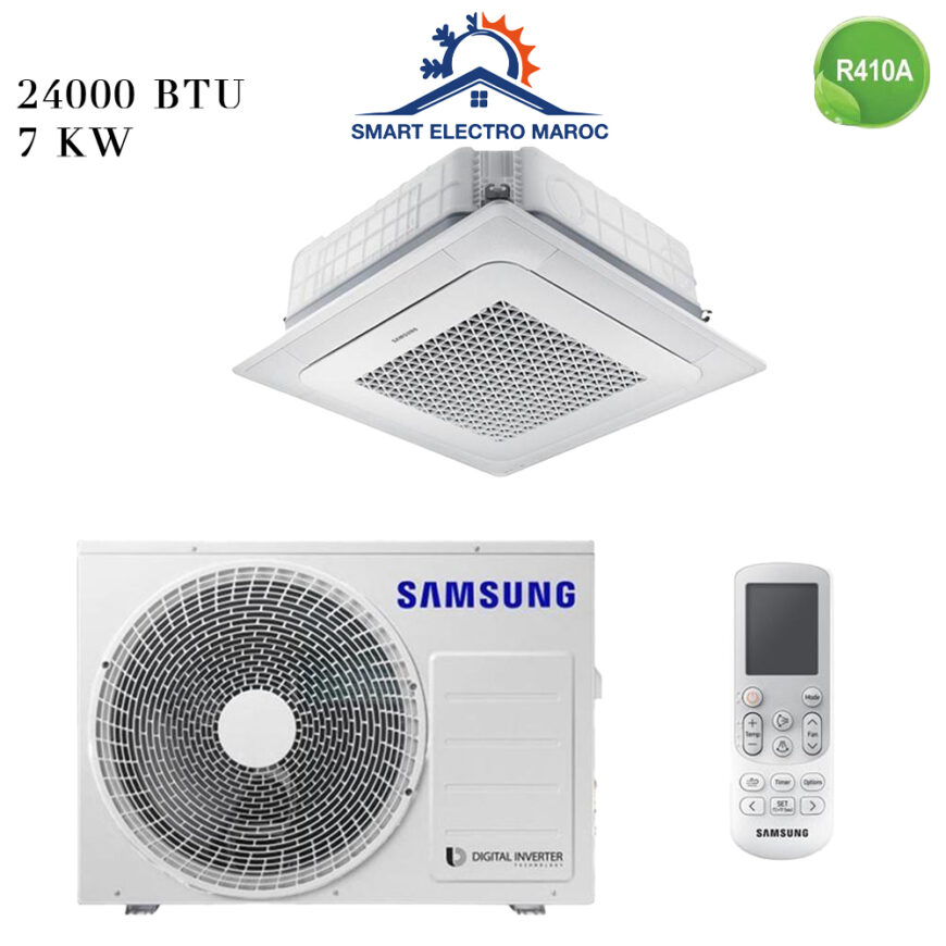 Climatiseur Cassette SAMSUNG 24000 BTU Inverter 7 kW, climatisation puissante et économique.