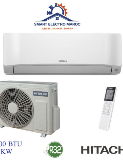 Climatiseur Hitachi Inverter 12000 BTU Air-Home 400, refroidissement rapide et écologique avec gaz R32.