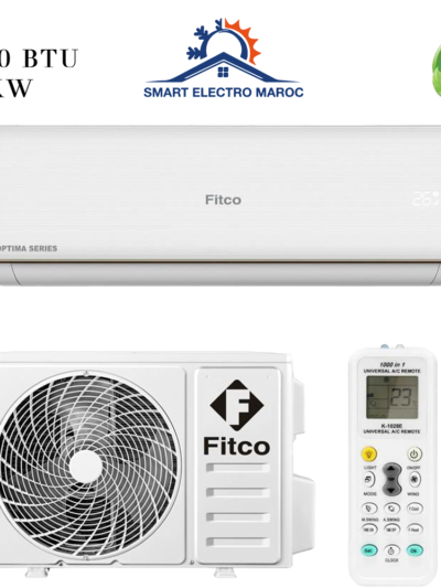 Climatiseur Split Mural Fitco 18000 BTU R410, puissant et respectueux de l’environnement.