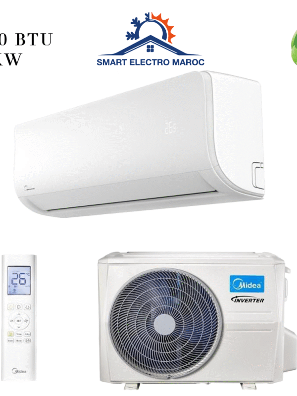 Climatiseur Split Mural Midea 18000 BTU R410, performant et respectueux de l’environnement.