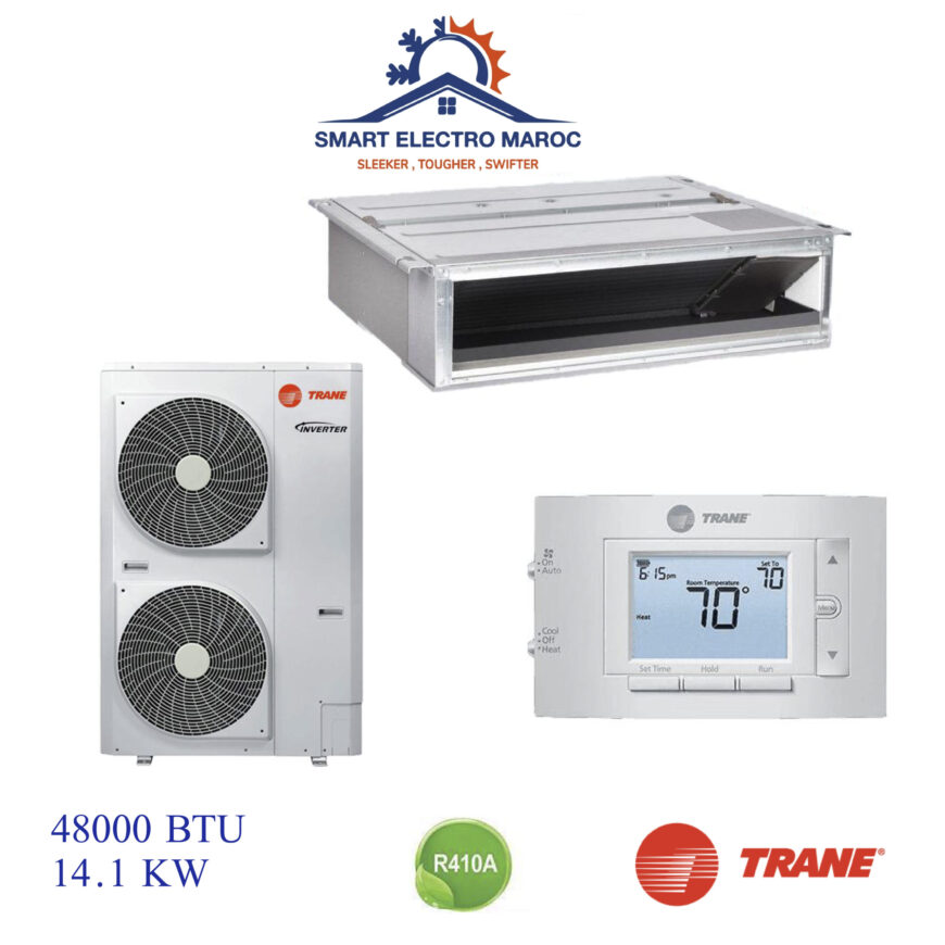 Climatiseur TRANE Gainable 48000 BTU On/Off, refroidissement puissant et discret.