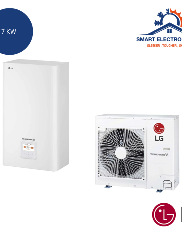 Pompe à chaleur LG Therma V 7 kW avec hydro kit, chauffage écoénergétique.