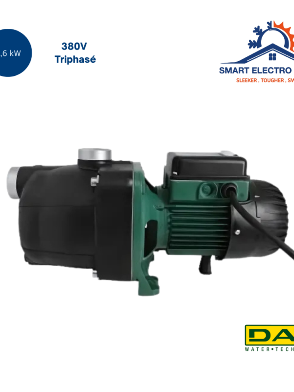 Pompe centrifuge DAB JET 82 T 0,6 kW, moteur triphasé 380V, pour des applications variées.