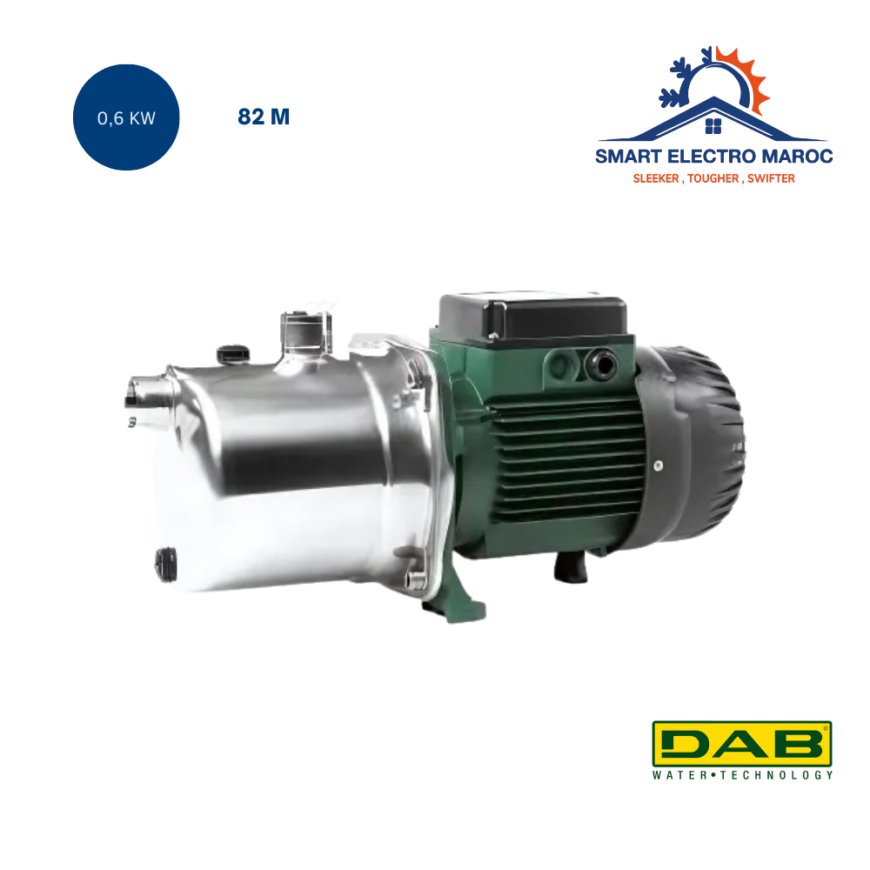 Pompe DAB JET INOX 82 M – Compacte, inoxydable, pour usage résidentiel.